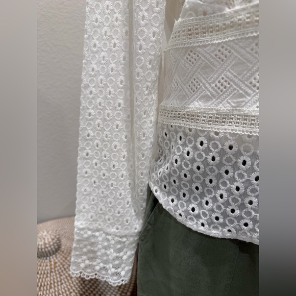Anthropologie Burnham White Lace Top from James Coviello Size XS - Picture 6 of 9